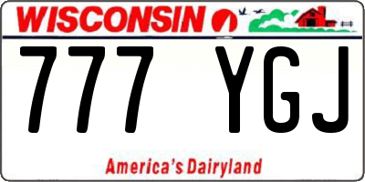 WI license plate 777YGJ