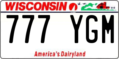 WI license plate 777YGM