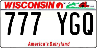 WI license plate 777YGQ