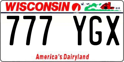 WI license plate 777YGX