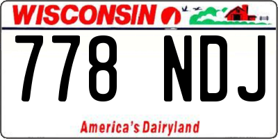 WI license plate 778NDJ