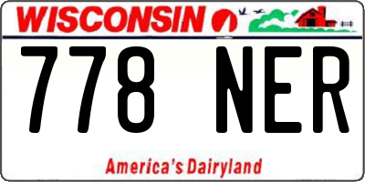 WI license plate 778NER