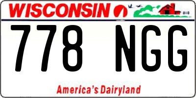WI license plate 778NGG