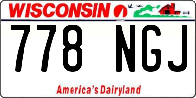 WI license plate 778NGJ