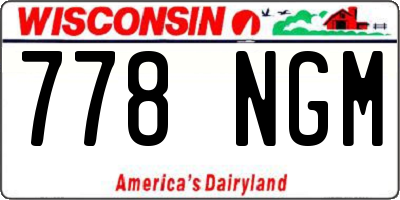 WI license plate 778NGM