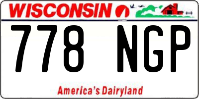 WI license plate 778NGP