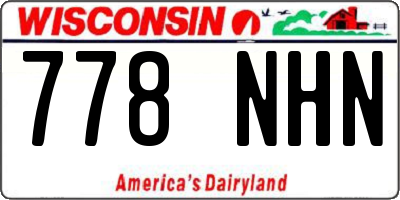 WI license plate 778NHN
