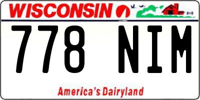 WI license plate 778NIM