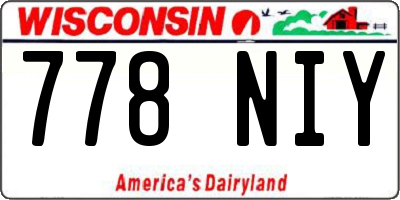 WI license plate 778NIY
