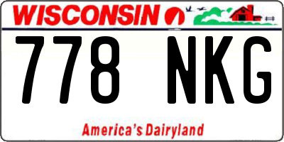 WI license plate 778NKG