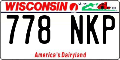 WI license plate 778NKP