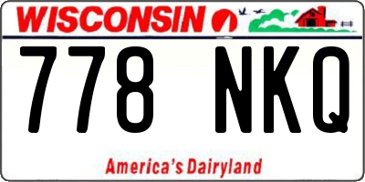 WI license plate 778NKQ