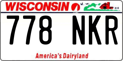 WI license plate 778NKR