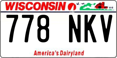 WI license plate 778NKV