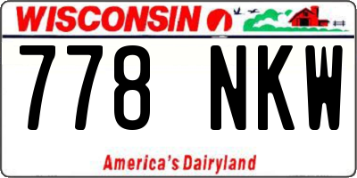 WI license plate 778NKW