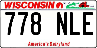 WI license plate 778NLE
