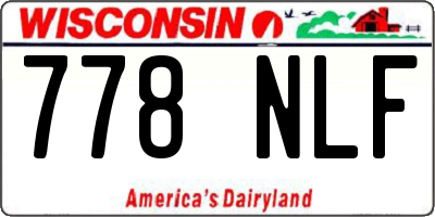 WI license plate 778NLF