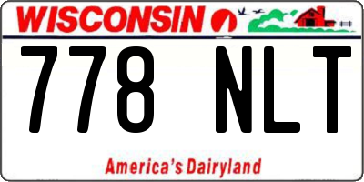 WI license plate 778NLT