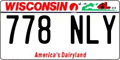 WI license plate 778NLY