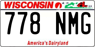 WI license plate 778NMG