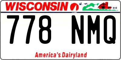 WI license plate 778NMQ