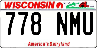 WI license plate 778NMU