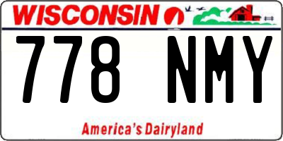 WI license plate 778NMY