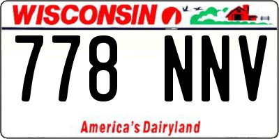 WI license plate 778NNV
