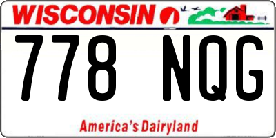WI license plate 778NQG