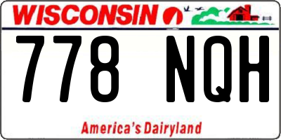 WI license plate 778NQH