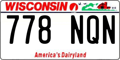 WI license plate 778NQN