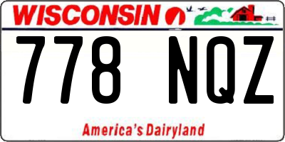 WI license plate 778NQZ