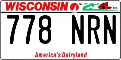 WI license plate 778NRN
