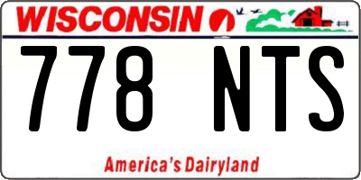 WI license plate 778NTS
