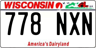 WI license plate 778NXN