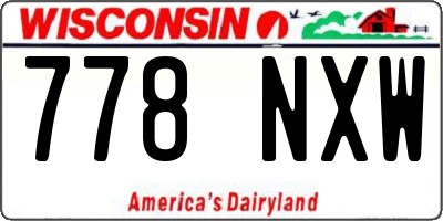 WI license plate 778NXW