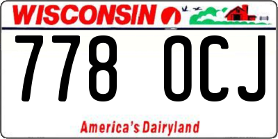 WI license plate 778OCJ