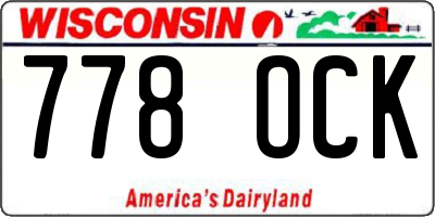 WI license plate 778OCK