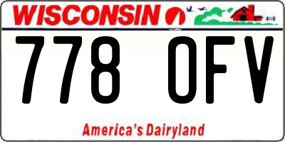 WI license plate 778OFV