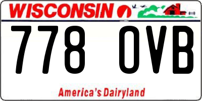 WI license plate 778OVB