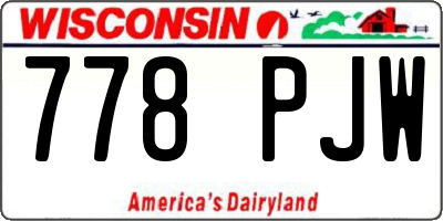 WI license plate 778PJW