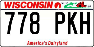 WI license plate 778PKH