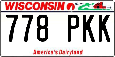 WI license plate 778PKK