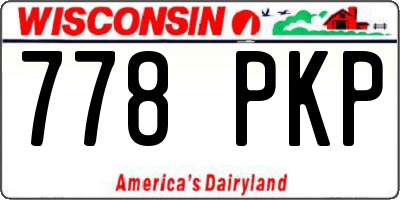 WI license plate 778PKP