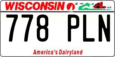 WI license plate 778PLN
