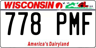 WI license plate 778PMF