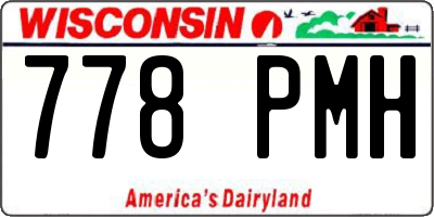 WI license plate 778PMH