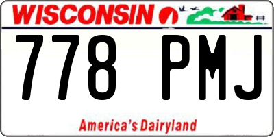 WI license plate 778PMJ