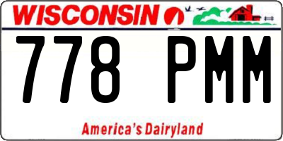WI license plate 778PMM
