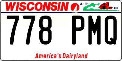 WI license plate 778PMQ